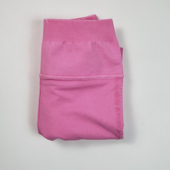 Spiritual Gangster Seamless High Waist Leggings Women XS/S Bubblegum Pink Ribbed - Picture 15 of 16